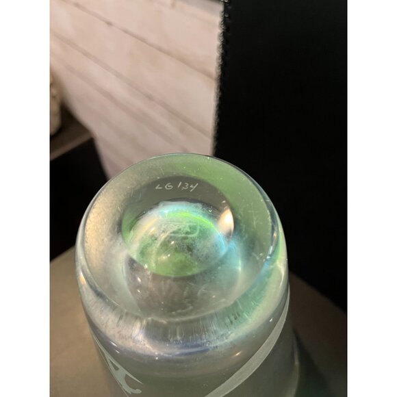 "Fisherman" Kosta Boda Swedish Handblown Crystal Etched Design Vickie Lindstrand - Picture 5 of 6